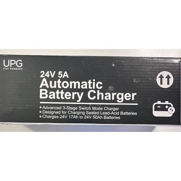 UPG Wheelchair Sealed Lead-Acid Battery Charger No. 71642 Model 24BC5000T-4 - Picture 4 of 6